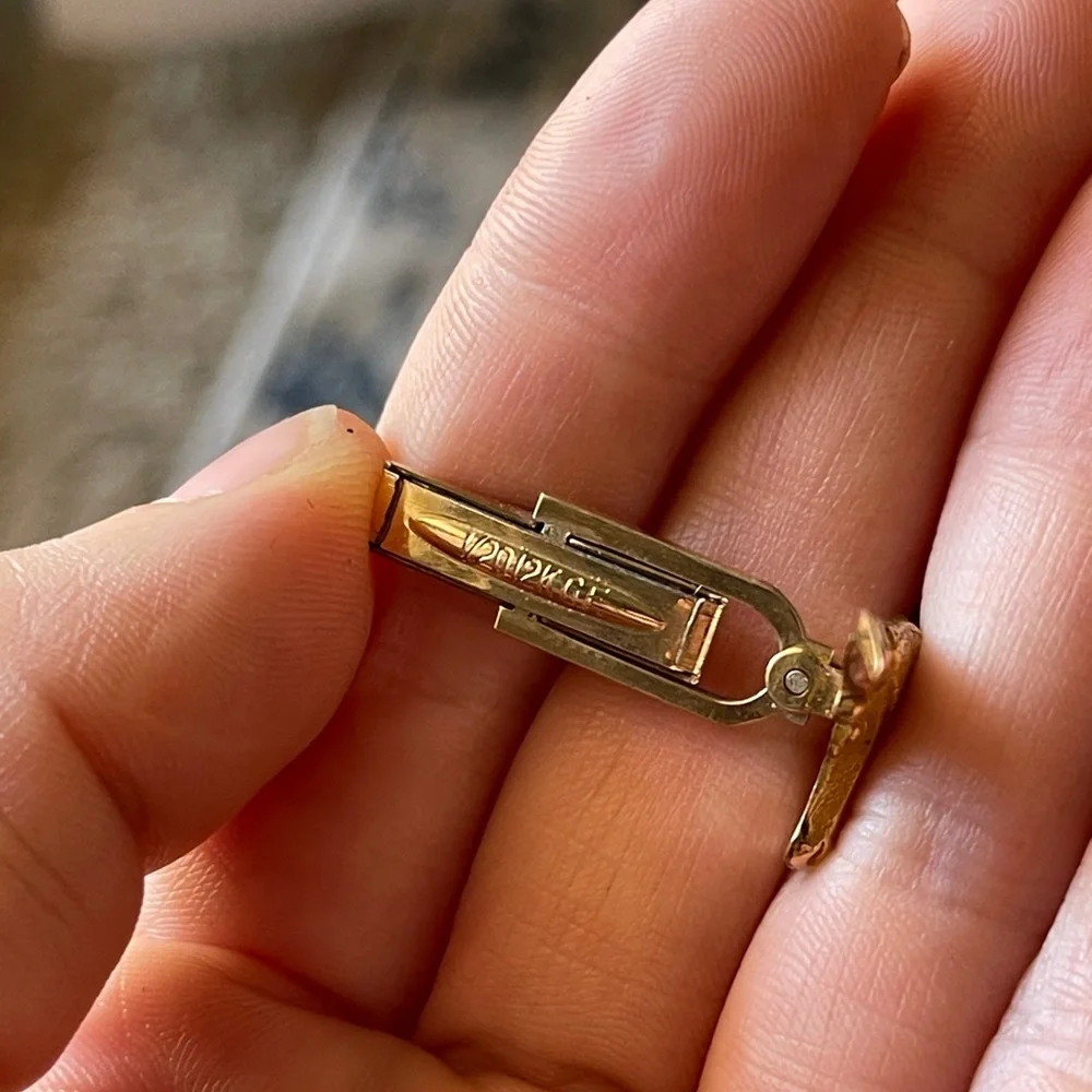 Vintage 1/20th 12K Gold Filled Longhorn Steer Head Cufflinks